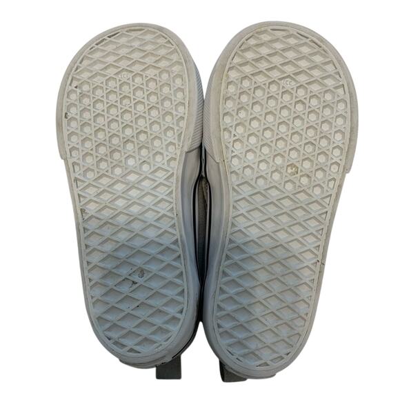 Vans Silver Sequin Velcro Slip Ons - Picture 7 of 10